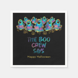 Halloween Roligt Spöke Faus Glitter Pappersservett