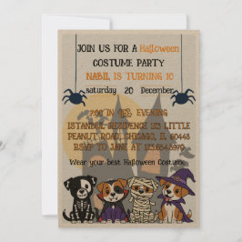 Halloween Roligt Spooky Costume Party Design för b Inbjudningar