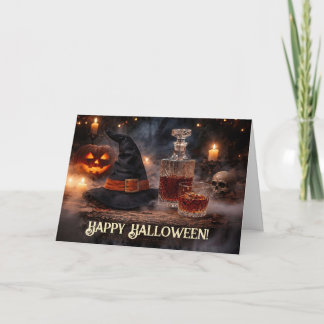 Halloween Roligt Whiskey Skål Kort