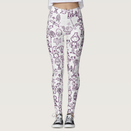 Halloween-Roligtens Lila Leggings