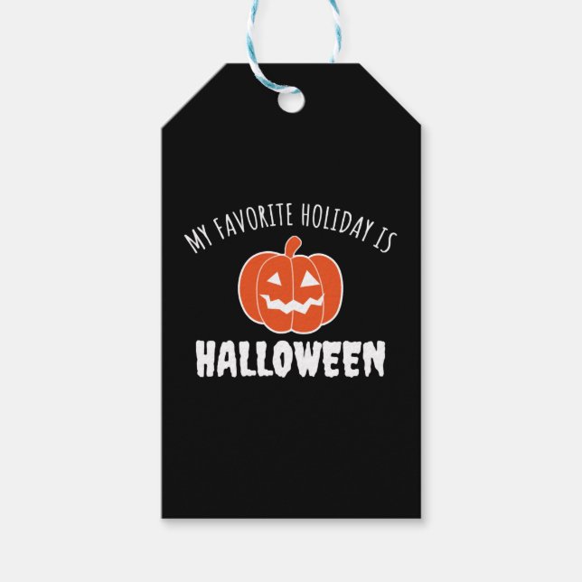 halloween roligtMin favoritHelgdag är Halloween ha Presentetikett (Framsidan)