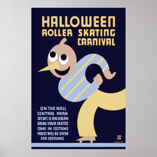 Halloween Roller Skating Carnival Poster (Framsidan)