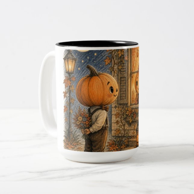 Halloween-romans väntar på dig Två-Tonad mugg (Framsida vänster)