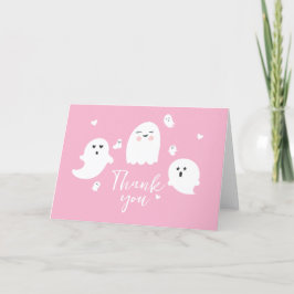 Halloween Rosa Baby Shower Tack Kort