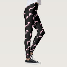 Halloween Rosa Fladdermöss Mönster Leggings