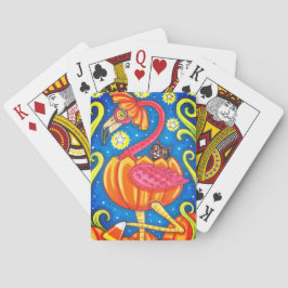 HALLOWEEN ROSA FLAMINGO & BLACK CAT I PUMPKIN CASINOKORT