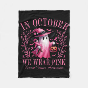 Halloween Rosa Ghost i oktober Vi Bära Rosa Breas Fleecefilt