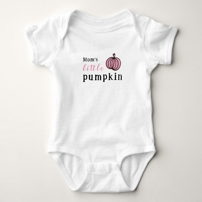 Halloween Rosa Liten Pumpa T Shirt (Framsida)