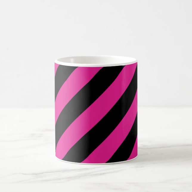 Halloween Rosa och svart stripe-kaffe Mugg (Center)