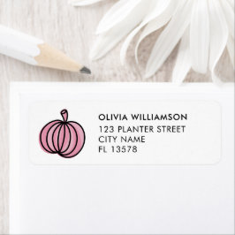 Halloween Rosa Pumpa Returadressetikett Returadress Etikett