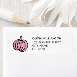 Halloween Rosa Pumpa Returadressetikett Returadress Etikett