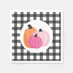 Halloween rosa pumpor svarta kartröja servetter