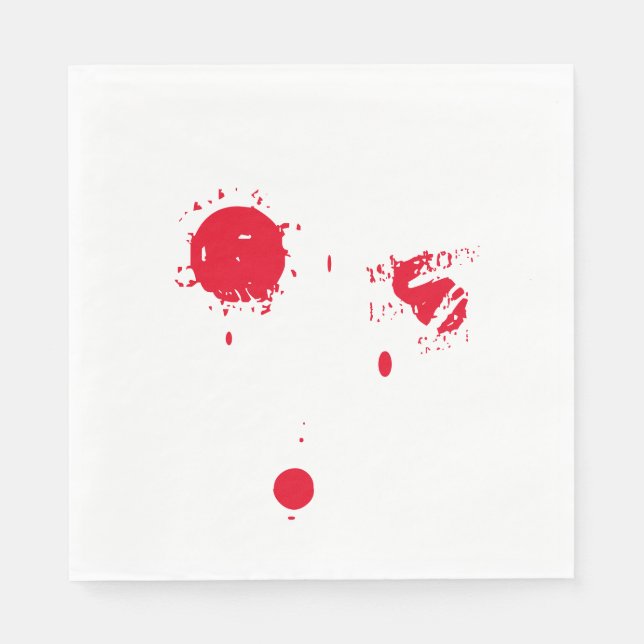 Halloween rött blod, läskigt papper pappersservett (Framsidan)