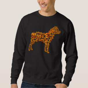 Halloween Rottweiler Älskare Pumpkin Jack o lanter Lång Ärmad Tröja
