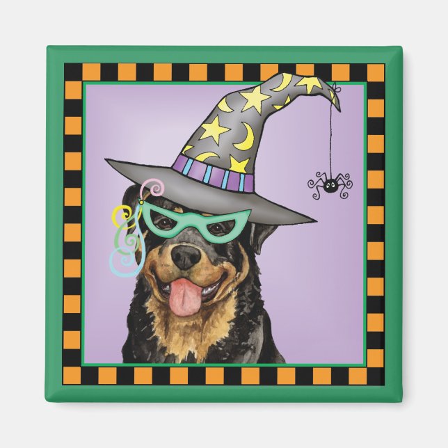 Halloween Rottweiler Magnet (Framsidan)