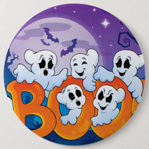 Halloween Round Button/Cute Ghost Knapp