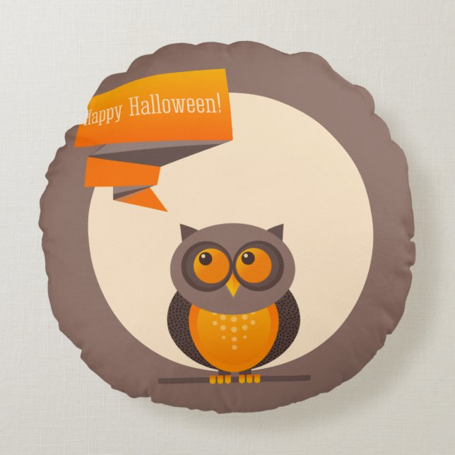Halloween Round Pillow Rund Kudde (Framsidan)