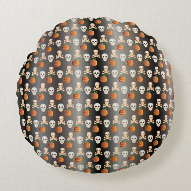 Halloween Round Pillow Rund Kudde (Framsidan)