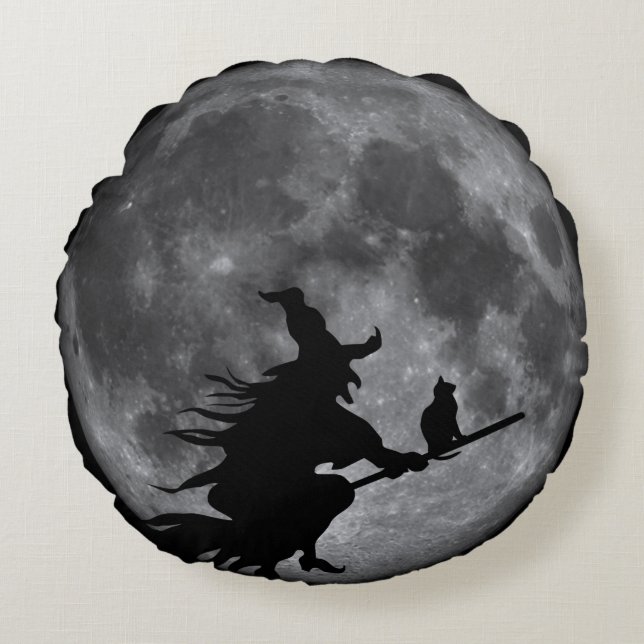 Halloween Round Pillow Rund Kudde (Framsidan)