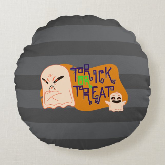 Halloween Round Pillow Rund Kudde (Framsidan)