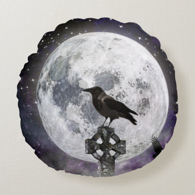 Halloween Round Pillow Rund Kudde (Framsidan)