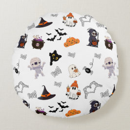 Halloween Round Pillow Rund Kudde