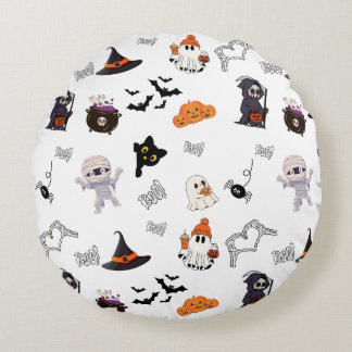 Halloween Round Pillow Rund Kudde