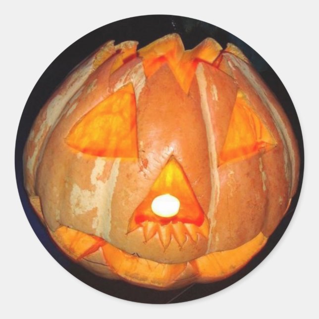 Halloween Round Sticker Runt Klistermärke (Framsida)