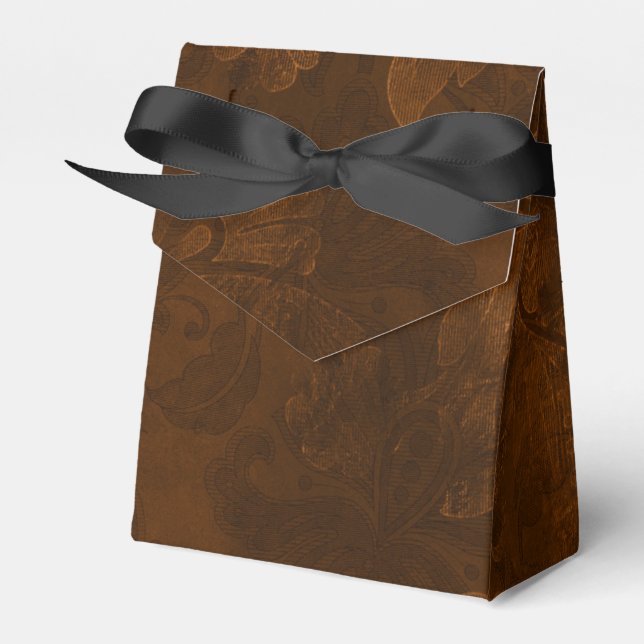 Halloween Royal Blomsterglas Rustik Damask Presentaskar (Framsidan Sidan)