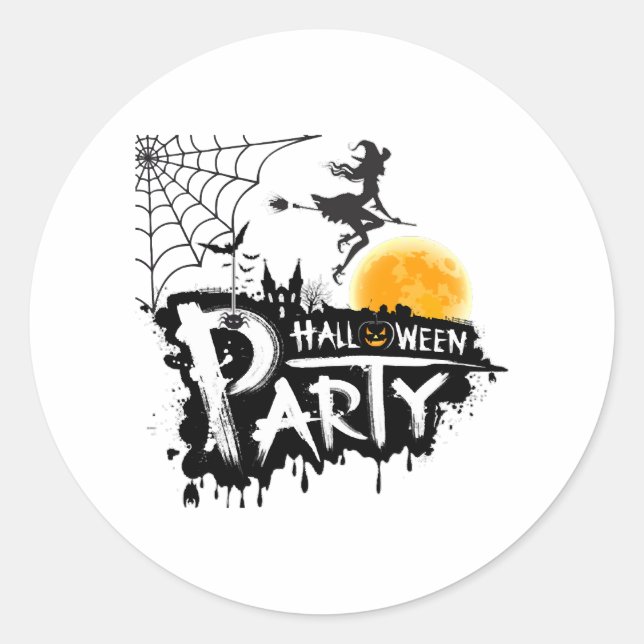 Halloween Runt Klistermärke (Framsida)