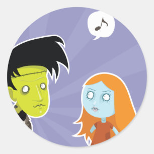 Halloween Runt Klistermärke