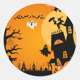 Halloween Runt Klistermärke