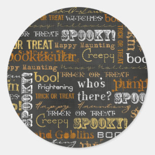 Halloween Runt Klistermärke