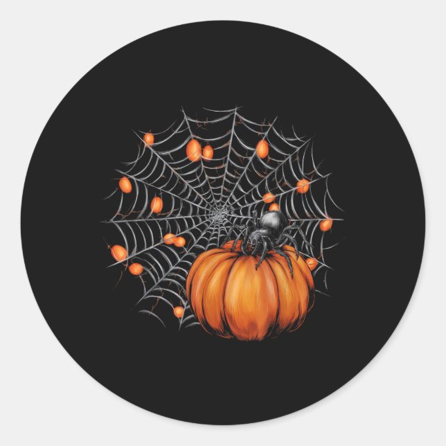 Halloween Runt Klistermärke (Framsida)