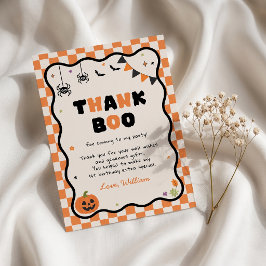 Halloween Rutigt Födelsedagsfirande Tacksamhetskor Tack Kort