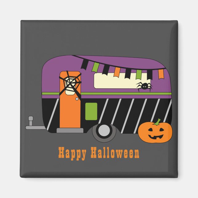 Halloween RV Camper Magnet (Framsidan)