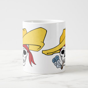 Halloween Rykande Dödskalle med Bandana Tecknad Fi Jumbo Mugg