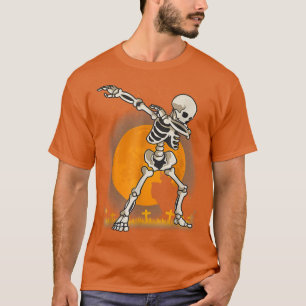 Halloween S för Boys Girl Dabbing Skeleton Costume T Shirt