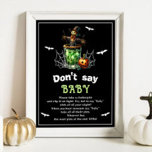 Halloween "Säg inte Baby" Baby Shower-spel
