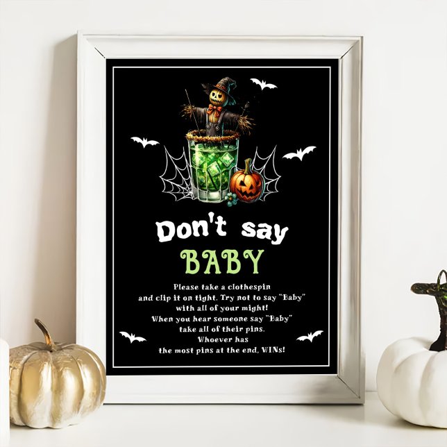Halloween "Säg inte Baby" Baby Shower-spel Poster (Skapare uppladdad)