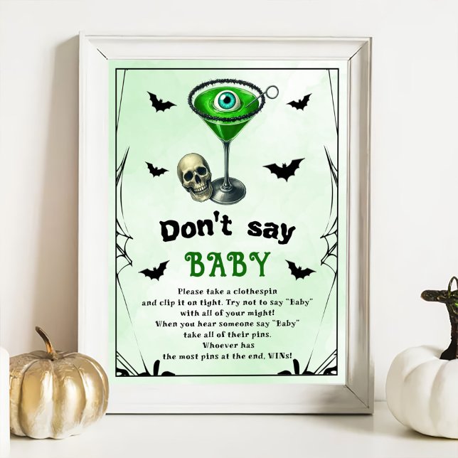 Halloween "Säg inte Baby" Baby Shower-spel Poster (Skapare uppladdad)