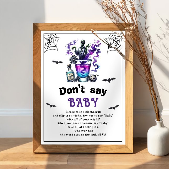 Halloween "Säg inte Baby" Baby Shower-spel Poster (Skapare uppladdad)
