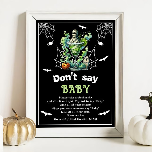 Halloween "Säg inte Baby" Baby Shower-spel Poster (Skapare uppladdad)