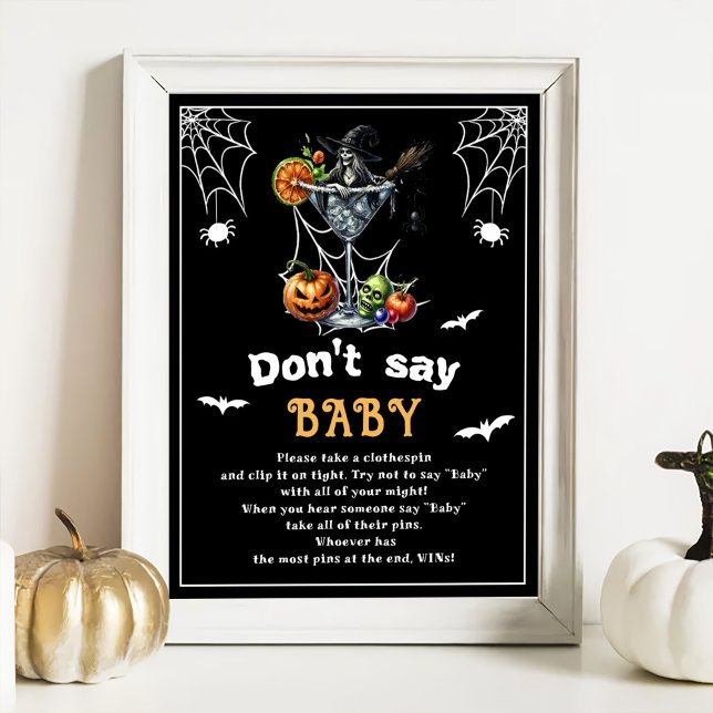 Halloween "Säg inte Baby" Baby Shower-spel Poster (Skapare uppladdad)