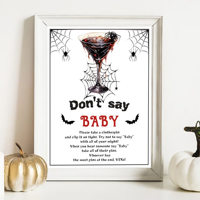 Halloween "Säg inte Baby", babykläder Poster (Skapare uppladdad)