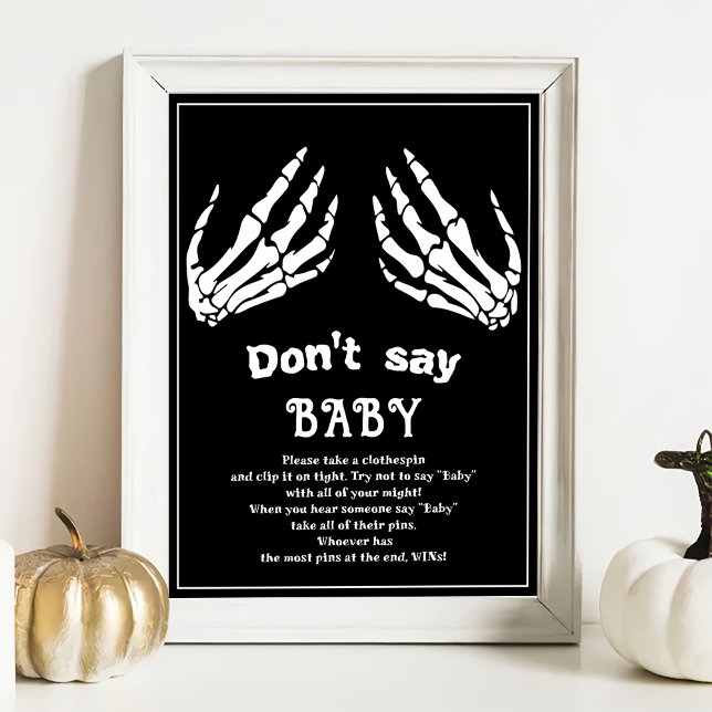 Halloween "Säg inte Baby", babykläder Poster (Skapare uppladdad)