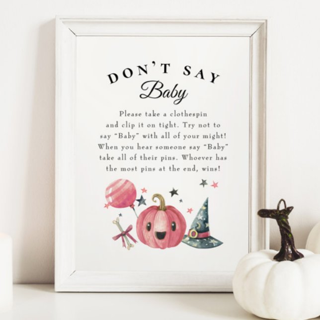Halloween "Säg inte Baby", babykläder Poster (Skapare uppladdad)