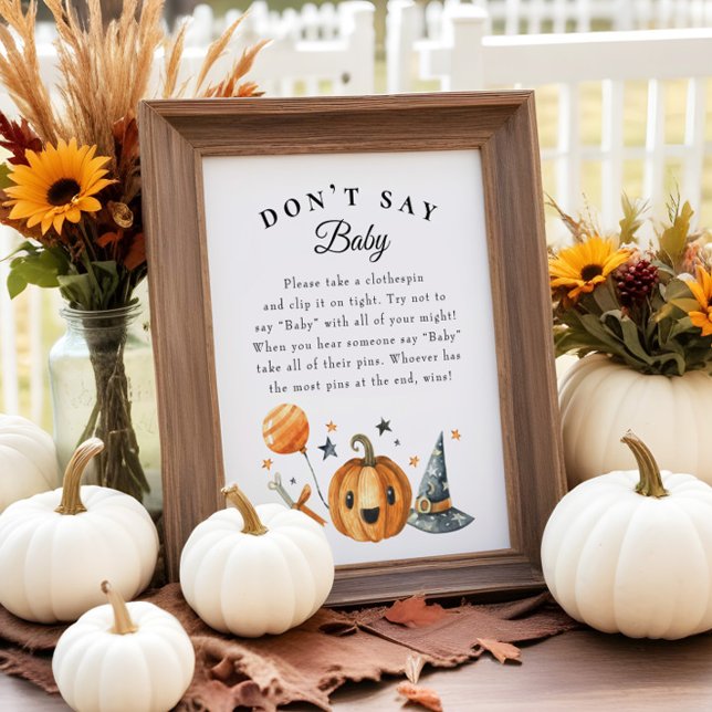 Halloween "Säg inte Baby", babykläder Poster (Skapare uppladdad)
