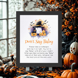 Halloween säger inte Baby, babykläder Poster