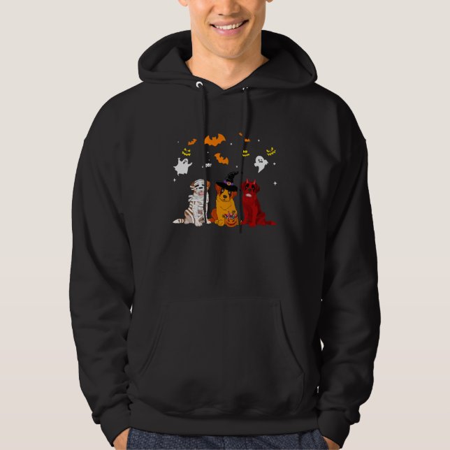 Halloween saint bernard Dogs  Mummy Witch Demon Hoodie (Framsida)